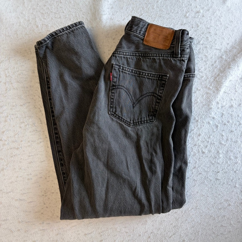 Levi's High Loose Taper Jeans Womens 27 Gray Denim High Rise Waterless